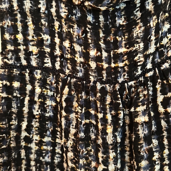 J. Crew Textured Swiss Dot Print Mock Cowl Silk Blend Top Size 2 - Picture 2 of 8